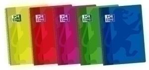 BLOC OXFORD SCHOOL CLASSIC tapa PP 4º 80h CUADRIC.4x4 90g SURTIDO (5 col.)