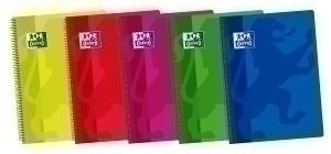 BLOC OXFORD SCHOOL CLASSIC tapa PP 4º 80h LISO 90g SURTIDO (5 col.)