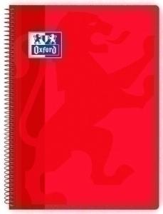 BLOC OXFORD SCHOOL CLASSIC tapa PP Fº 80h CUADRIC.4x4 90g ROJO