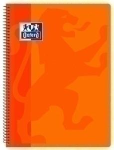 BLOC OXFORD SCHOOL CLASSIC tapa PP Fº 80h CUADRIC.4x4 90g NARANJA
