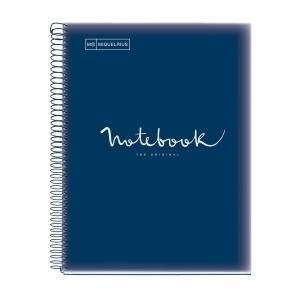 BLOC MIQUELRIUS NOTEBOOK 5 MICR. PP A4 120H 90G CUADRIC. 5X5 MARINO /MR46069