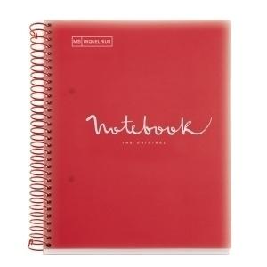 BLOC MIQUELRIUS NOTEBOOK 5 MICR. PP A5 120H 90G CUADRIC. 5X5 ROJO /MR46102