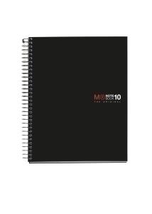 BLOC MIQUELRIUS NOTEBOOK 10 MICR. PP A5 200H 70G CUADRIC. 5X5 NEGRO /MR47044