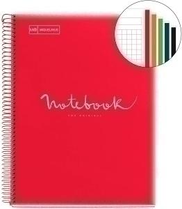 BLOC MIQUELRIUS NOTEBOOK 5 MICR. PP A5 120H 90G HORIZ. ROJO /MR49948