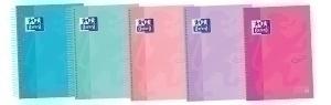 BLOC OXFORD SCHOOL EU.BOOK 4 TOUCH micro.tapa EXTRA A5+ 120h CUADRIC.5x5 90g SURTIDO (5 col. pastel)