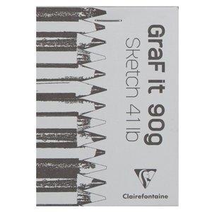 BLOC DE DIBUJO CLAIREFONTAINE GRAFIT CROQUIS ENCOLADO A3 90g 80h