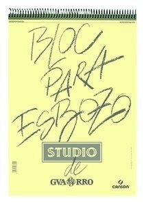 BLOC DE DIBUJO GUARRO-CANSON ESBOZO STUDIO CON ESPIRAL TECNICAS SECAS A3 90g 100h