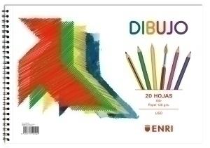 BLOC DIBUJO ENRI PAJARITA CON ESPIRAL LISO A4+ 120G 20H /100302787