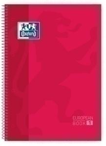 BLOC OXFORD EU. BOOK 1 MICR. TAPA EXTRAD A4+ 80H CUADRIC. 5X5 90G ROJO /100430198