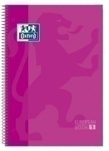 BLOC OXFORD SCHOOL EU.BOOK 1 micro.tapa EXTRA A4+  80h CUADRIC.5x5 90g FUCSIA
