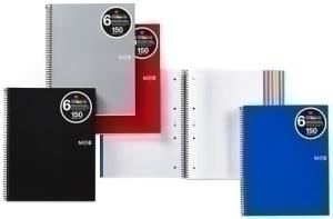 BLOC MIQUELRIUS NOTEBOOK 6 MICR. PP A5 150H 70G CUADRIC. 5X5 NEGRO /MR2827