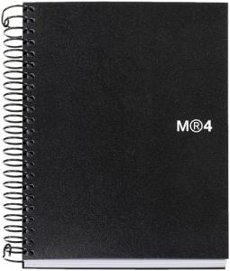 BLOC MIQUELRIUS NOTEBOOK 4 MICR. PP A7 100H 70G CUADRIC. 5X5 NEGRO /MR2553