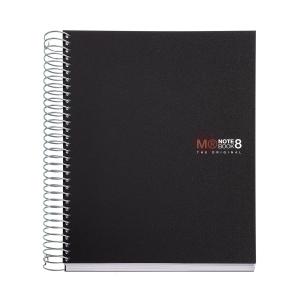 BLOC MIQUELRIUS NOTEBOOK 8 MICR. PP A5 200H 70G CUADRIC. 5X5 NEGRO /MR42007