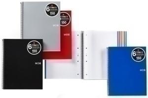 BLOC MIQUELRIUS NOTEBOOK 6 MICR. PP A4 150H 70G CUADRIC. 5X5 ROJO /MR2825