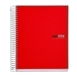 BLOC MIQUELRIUS NOTEBOOK 8 MICR. PP A5 200H 70G CUADRIC. 5X5 ROJO /MR42003