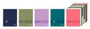 BLOC OXFORD SCHOOL EU.BOOK 4 SEPARADORES micro.tapa PP A4 120h CUADRIC.5x5 90g URTIDO VIVOS (5 col.)