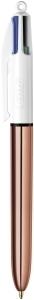 BOLIGRAFO de 4 COLORES BIC SHINE GOLD ROSE