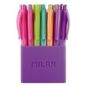 BOLIGRAFO RETRAC. MILAN P1 TOUCH COLOURS BOTE 24 UN. SURTIDO /176555124