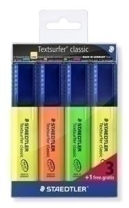 ROTULADOR FLUOR. TEXTSURFER ESTUCHE 4 SURTI /364-S WP4P