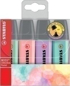 MARCADOR FLUOR STABILO BOSS 70 PASTEL ESTU/4 /70/4-2