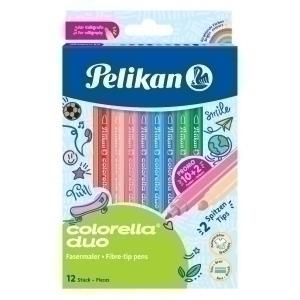 ROTULADOR FIBRA PELIKAN COLORELLA DOBLE PUNTA ESTU/12 /813846