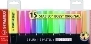 ROTULADOR FLUOR STABILO BOSS 70 ESTUCHE 15 /1868221