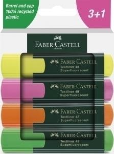 MARCADOR FLUOR FABER-CASTELL TEXTLINER 48 ESTUCHE 3+1 /254831