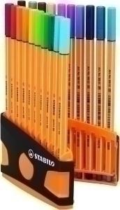 ROTULADOR FIBRA STABILO POINT 88 ANTRACITA/NARANJA ESTU/20 /2527544