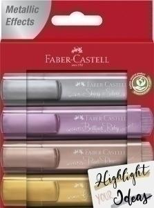 MARCADOR FLUOR FABER-CASTELL TEXTLINER 1546 METALICO ESTU/4 /154640