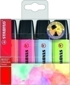 MARCADOR FLUOR STABILO BOSS 70 PASTEL BLIS/4 /70/4-3