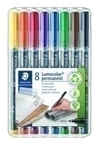 ROTULADOR PERMANENTE STAEDTLER 318 LUMOCOLOR F B/8 /318 WP8