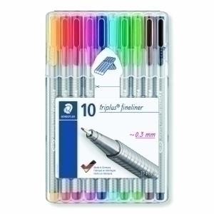 ROTULADOR FIBRA STAEDTLER 334 TRIPLUS FINE BOX DE 10 /334 SB10