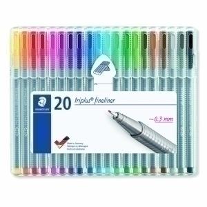 ROTULADOR FIBRA STAEDTLER 334 TRIPLUS FINE BOX DE 20 /334 SB20