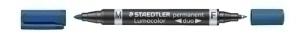 MARCADOR PERMANENTE STAEDTLER 348 LUMOCOLOR DUO CONICO AZUL /348-3