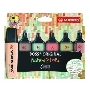 ROTULADOR FLUOR STABILO BOSS 70 NAT. ESTUCHE 6 /70/6-2-2