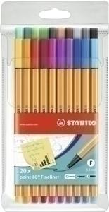 ROTULADOR FIBRA STABILO POINT 88 ESTU/20 /8820