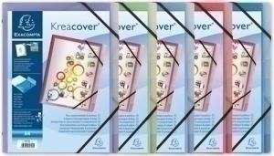 CARPETA CLASIFICADORA EXACOMPTA KREA COVER PERSONALIZABLE PP A4 8 DPTOS. con GOMAS y SOLAPAS SURTIDO