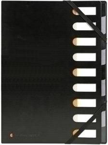 CLASIFICADOR lomo FUELLE EXACOMPTA PP A4 9 SEPARAD. GOMAS NEGRO