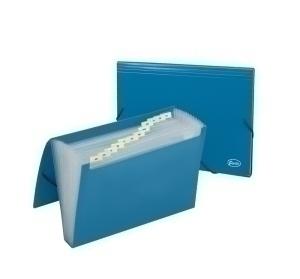 CLASIFICADOR ACORDEON FOROFIS PP OPACO A4 12 DPTOS. GOMAS AZUL