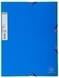 CARPETA de GOMAS y SOLAPAS EXACOMPTA FOREVER CARTON A4 con ETIQUETA AZUL