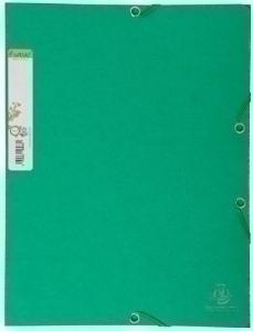 CARPETA de GOMAS y SOLAPAS EXACOMPTA FOREVER CARTON A4 con ETIQUETA VERDE