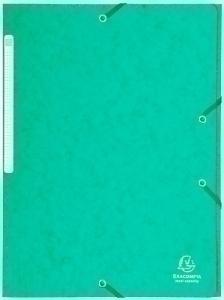 CARPETA de GOMAS y SOLAPAS EXACOMPTA MAXI CARTON A4 con ETIQUETA VERDE