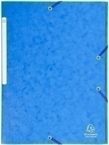 CARPETA de GOMAS y SOLAPAS EXACOMPTA MAXI CARTON A4 con ETIQUETA AZUL