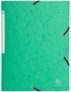CARPETA de GOMAS y SOLAPAS EXACOMPTA SCOTTEN MAXI CARTON GOFRADO A4 con ETIQUETA VERDE