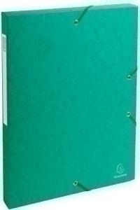 CARPETA de PROYECTOS EXACOMPTA EXABOX CARTULINA LUSTRADA NATURE FUTURE A4+ GOMAS  6 cm VERDE