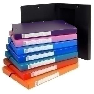 CARPETA de PROYECTOS EXACOMPTA EXABOX PP LISO OPACO A4 GOMAS  2,5 cm SURTIDO (8 col.)