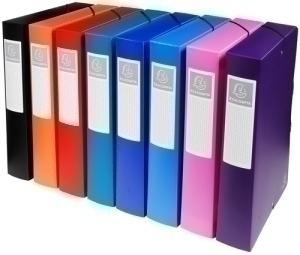 CARPETA de PROYECTOS EXACOMPTA EXABOX PP LISO OPACO A4 GOMAS  6 cm SURTIDO (8 col.)
