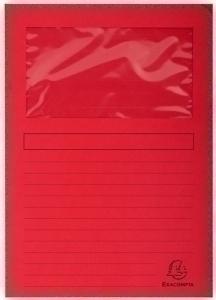 SUBCARPETA EXACOMPTA FOREVER VENTANA 120g A4 ROJO CLARO PAQUETE de 25
