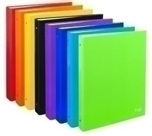 CARPETA de ANILLAS CARCHIVO LUZ CARTON PLASTIFICADO BRILLO A4 4 an. 40mm SURTIDO