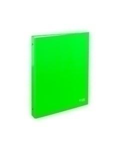 CARPETA de ANILLAS CARCHIVO LUZ CARTON PLASTIFICADO BRILLO Fº-XL 2 an. 40mm VERDE